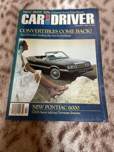 CAR and DRIVER 洋書 当時物　稀少品　自動車　外車　雑誌　カー雑誌　BMWポルシェ LOTUS CHEVROLET 旧車 