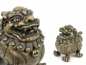 中国古玩 銅製 獅子 香炉 置物 唐物 高さ5.3㌢ 細密細工 煎茶飾り 盆景 A047
