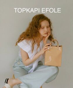 未使用＊完売 TOPKAPI EFOLE エナメル ショルダーミニトートバッグ 雨の日バッグ