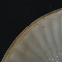 m001na H【電傘 乳白色 アンティーク 氷コップ フリル ガラスシェード 昭和レトロ 照明器具 千筋 Antique Milk Glass Lamp Shade】80_画像8