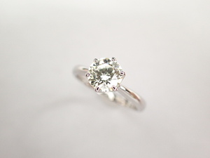  beautiful goods Tasaki Shinju tasakiPt1000 large grain! yellow diamond 1.01 ring ring 