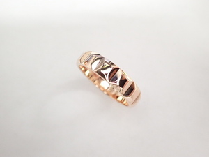  прекрасный товар Boucheron K18PG розовое золото krudo Париж Large кольцо кольцо #59
