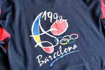 79◆1992 バルセロナ オリンピック スウェット セーター 黒×赤 プリント 90s ブラック vintage ヴィンテージ 古着 USED 中古_画像7