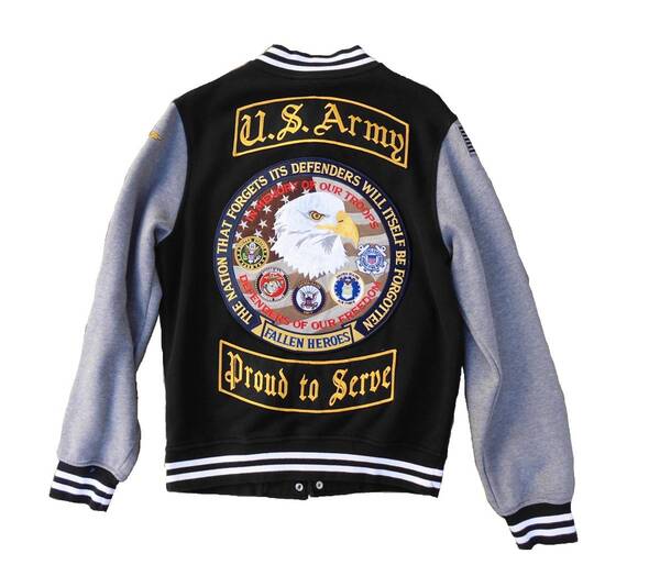 【2725】実物 美品 US ARMY アメリカ陸軍スーベニアジャケット スタジアムジャケットタイプ USサイズXS