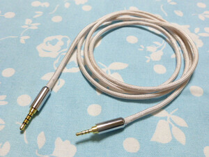 SONY MDR-1A (M2) MDR-M1ST 100A for cable MOGAMI 2944 2.5mm4 ultimate white color sleeve ( custom correspondence possibility ) AK300 DP-X1A SP1000 KANN