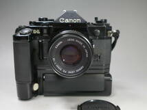 ◆Canon【A-1】+レンズ【FD 50mm 1:1.8】+モータードライブ 現状・ジャンク品 キヤノン_画像2