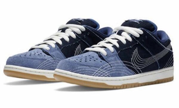 Nike SB Dunk Low Pro PRM Sashiko Mystic Navy / Gum Light Brown / Sail デニム denim 刺し子 刺子 28 us10 国内正規 黒タグ付 新品即決