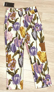  new goods 64%OFF Max Mara Max Marabotanikaru pattern pants ivory 40 size [ free shipping ]