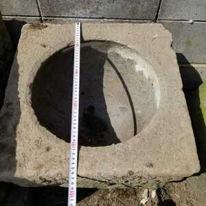  Miyagi prefecture pickup limitation stone .* search garden stone gardening old .. water lily pot stone pot ... hand water pot Tsukuba .