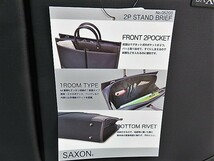 ブラック 新品 SAXON サクソン 人気 ビジネスバッグ 通勤鞄 40cm A4サイズ 収納可能 ポケット多 消臭効果 ブリーフケース 通勤バッグ_画像7