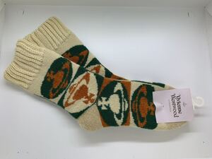 vivienne westwood ヴィヴィアンウエストウッド レディースチェッカーORB クルーソックス新品未使用品
