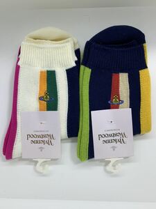  Vivienne Westwood lady's border socks 2 point set new goods unused goods 050 709