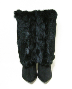 #ESPERANZA[ Esperanza ] black fur boots *M (23cm corresponding )#