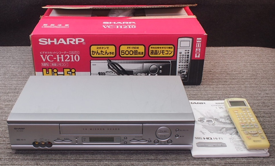 超大特価 SHARP シャープ ビデオデッキ VC-H210 VHS リモコン 取説つき