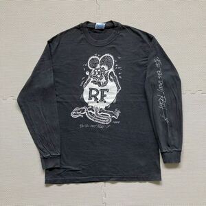 90's RAT FINK ラットフィンク ロンT 長袖Tシャツ Hanesボディ M