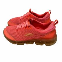 U'421 SKECHERS スケッチャーズ skech air ランニングシューズ スニーカー レディース 24.5cm オレンジ メッシュ 良好_画像2