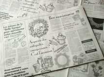 フランスの新聞紙風 包装紙　25枚■ラッピングペーパー■英字新聞_画像1
