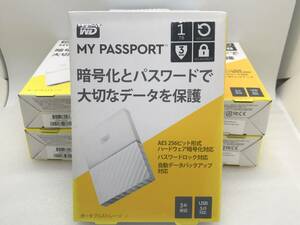 ★新品未開封★WD ポータブルHDD 1TB USB3.0 ホワイト 暗号化 パスワード保護 My Passport WDBYNN0010BWT