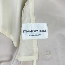 STRAWBERRY-FIELDS ストロベリーフィールズ ダブルブレスト ショートコート 総裏 レディース ベージュ サイズ38*TA307_画像8