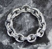 CHROME HEARTS☆クロムハーツ/ペーパーチェーンリング/新品加工/17号/インボイス/１円から_画像4