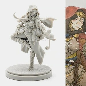 送料無料…41mm KINGDOM DEATH キングダム・デス Echoes of Death エコーズ・オブ・デス 女性戦士 未塗装 レジン製 フィギュア H143