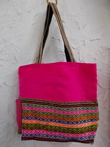 ! half-price ~! sale hand weave cloth tote bag eko-bag bag awayo South America boli Via old cloth Anne tes ethnic antique 