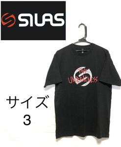 ■SILAS・サイラス■半袖Tシャツ・サイズ3（M）・SK8・スケーター・トップス・Tee・ブラック