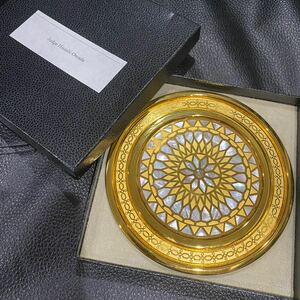 Qatar Law Forum 2009 カタール法フォーラム 小和田恆 国際 記念品 真珠入りゴールドプレート
