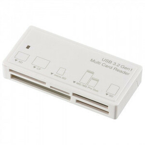 OHM マルチカードリーダー 55メディア対応 USB3.2Gen1 ホワイト PC-SCRWU304-W(a-1728633)