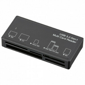 OHM マルチカードリーダー 55メディア対応 USB3.2Gen1 ブラック PC-SCRWU304-K(a-1728634)