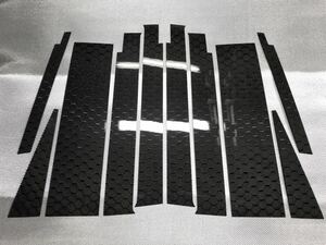  Honda N-BOX * N-BOX+ JF1*2{ real carbon | honeycomb weave } pillar cover hardness resin made mirror finish 