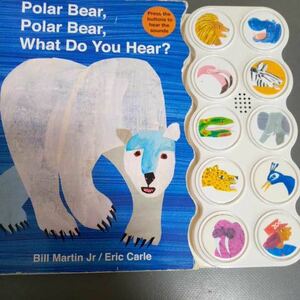 英語の絵本　『Polar Bear,Polar Bear,What Do You Heart?』Eric Carle 英語音声付き　約26×23×2㎝　美品