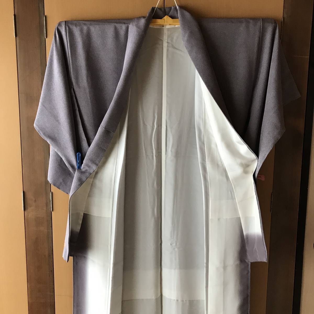 206mk54k 江戸小紋 単衣 大小あられ 江戸五役 丹後縮緬 未使用品