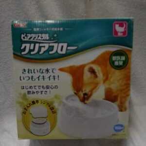 ピュアクリスタル 給水器 ジェックス GEX クリアフロー 950ml ワケアリ ペット用品 猫 ネコ 【22/04 C-1】