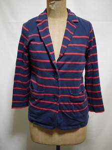 Ray BEAMS Ray Beams border jacket cotton jacket cardigan 