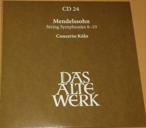 新品CDコンチェルト・ケルン/メンデルスゾーン：弦楽のための交響曲集