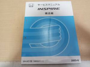インスパイア INSPIRE UC1 サービスマニュアル 構造編 2003-6