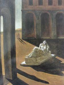 Giorgio de Chirico、SOUVENIR D'ITALIE、画集画、額装付