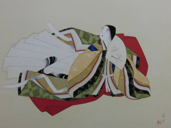 Kikuchi Kizuki, Ono no Komachi, Extremely rare framing plate, New frame included, Painting, Oil painting, Nature, Landscape painting