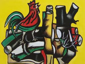 Art hand Auction Fernand Léger, EIN ROTER HAHN AUF DEN BÜCHERN, Überseeausgabe, sehr selten, Werkverzeichnis, Neu mit Rahmen, Malerei, Ölgemälde, Natur, Landschaftsmalerei
