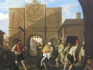 Art hand Auction William Hogarth, Ah, Altes britisches Roastbeef (Curry Gate), Aus einer seltenen Kunstsammlung, Kommt mit einem neuen hochwertigen Rahmen, In guter Kondition, Malerei, Ölgemälde, Porträts