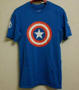 キャプテンアメリカ 半袖Tシャツ Sサイズ ( captain america マーベル marvel コンプレッション ウェア ストレッチ トレーニング インナー