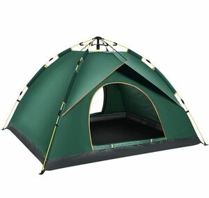 テントワンタッチテント3～4人用キャンプテント1層式の簡単設置UVカット加工防風