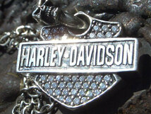 №2† 90S HARLEY DAVIDSON Silver 925 OH♂ クール ジルコニア 骸骨 スカル ハーレーダビッドソン シルバー クールでキュート!ペンダント _画像5