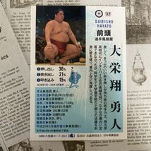 ２０１７BBM　３２　大栄翔　大相撲カード_画像2