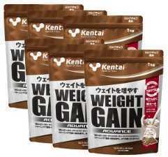 6袋★Kentai(ケンタイ) ウェイトゲインアドバンス ミルクチョコ風味(1kg) x6袋★賞味期限2023/08