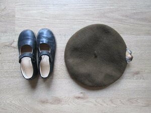 ファミリア 靴 黒 19cm Familiar ナフィデルカ Nafi De Luca イタリア 帽子 ベレー帽 54cm 長期保管品