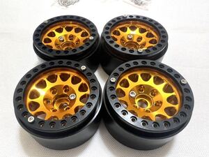 国内即納 4本セット ビードロック 1.9インチ 高精度アルミホイール RCクローラー TRX4 SCX10 RC4WD CC02 01 アキシャル トラクサス タミヤ