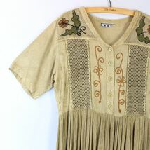 USA VINTAGE HALF SLEEVE EMBROIDERY DESIGN ONE PIECE/アメリカ古着半袖刺デザインワンピース_画像6