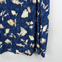 USA VINTAGE TROPICAL FISH PATTERNED NO SLEEVE ONE PIECE/アメリカ古着熱帯魚柄ノースリーブワンピース_画像9